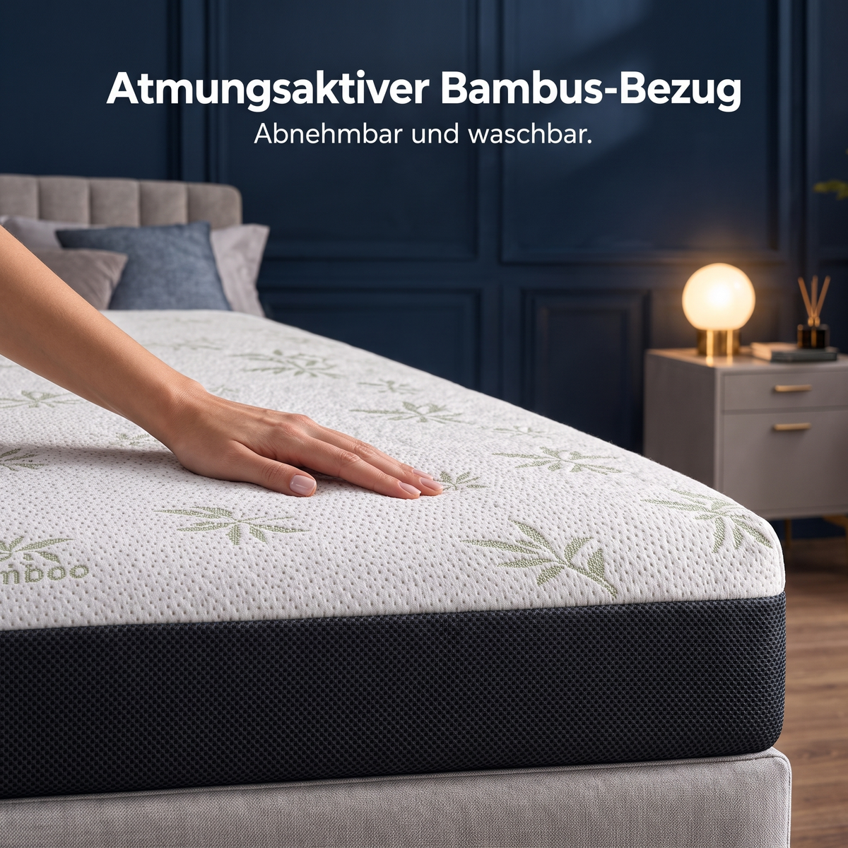 Premium Komfort Topper – Bambus-Bezug