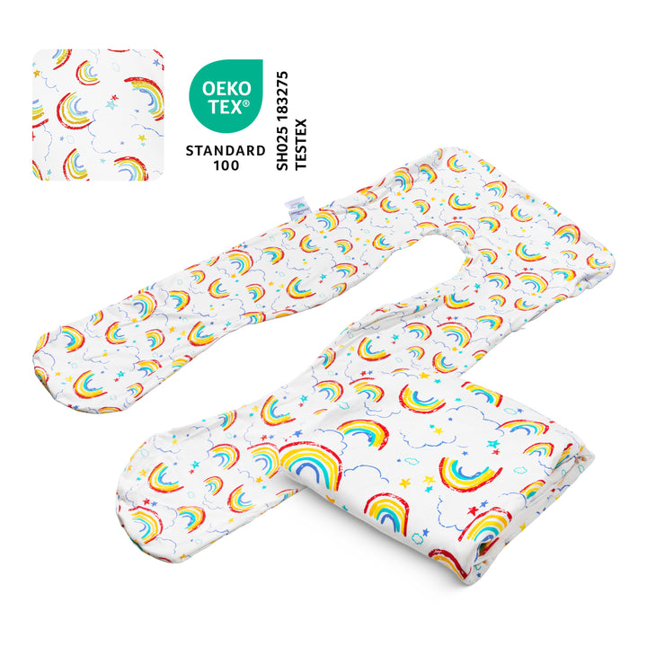 Housse de remplacement pour oreiller enfant - Coton (Arc-en-ciel) 