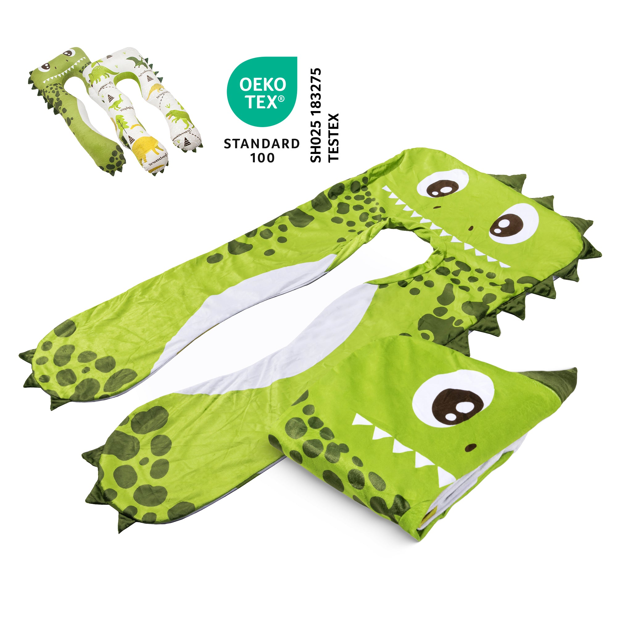 Ersatzbezug für Kinderkissen - Mikroplüsch (Dino)