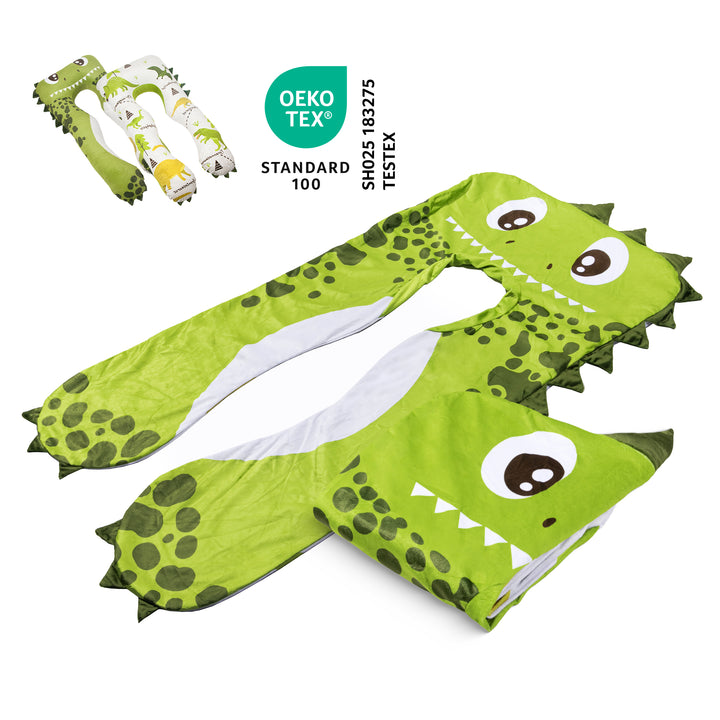 Housse de rechange pour oreiller enfant - Microvelours (Dino) 