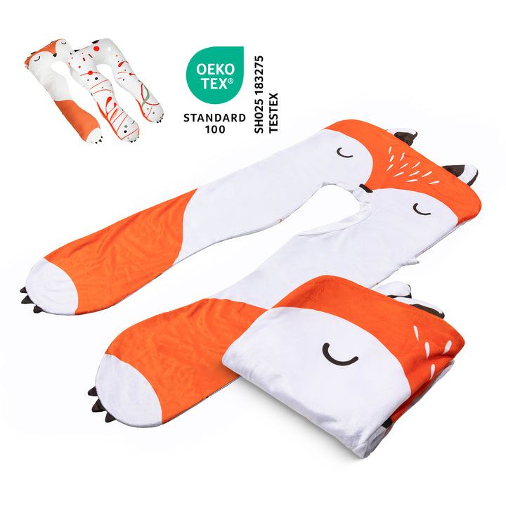 Housse de rechange pour oreiller enfant - Micro-peluche (Renard) 