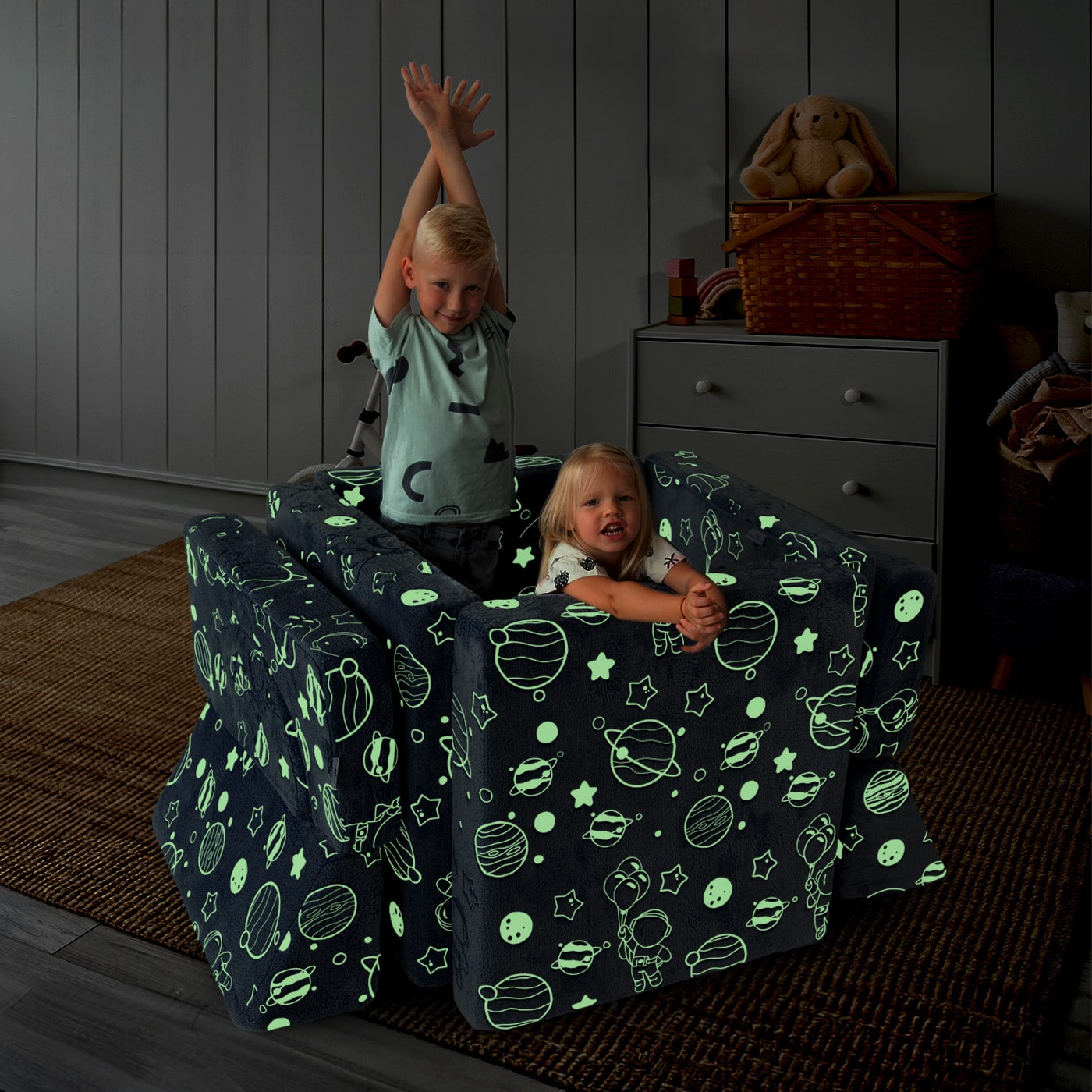 Spielcouch-Sofa für Kinder – 10-teiliges Set für Schlaf- und Spielbereich - KomfortKissen.de