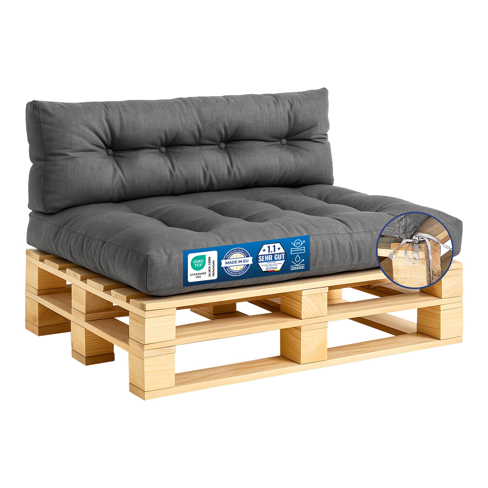 Premium Palettenkissen - Outdoor & Indoor Sitzkissen