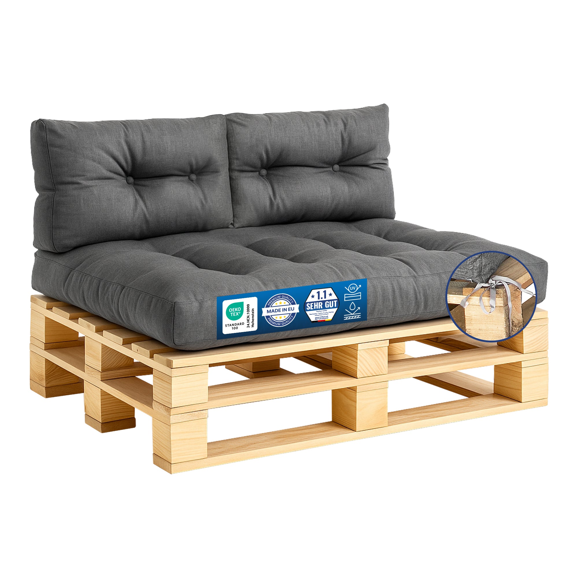 Premium Palettenkissen - Outdoor & Indoor Sitzkissen