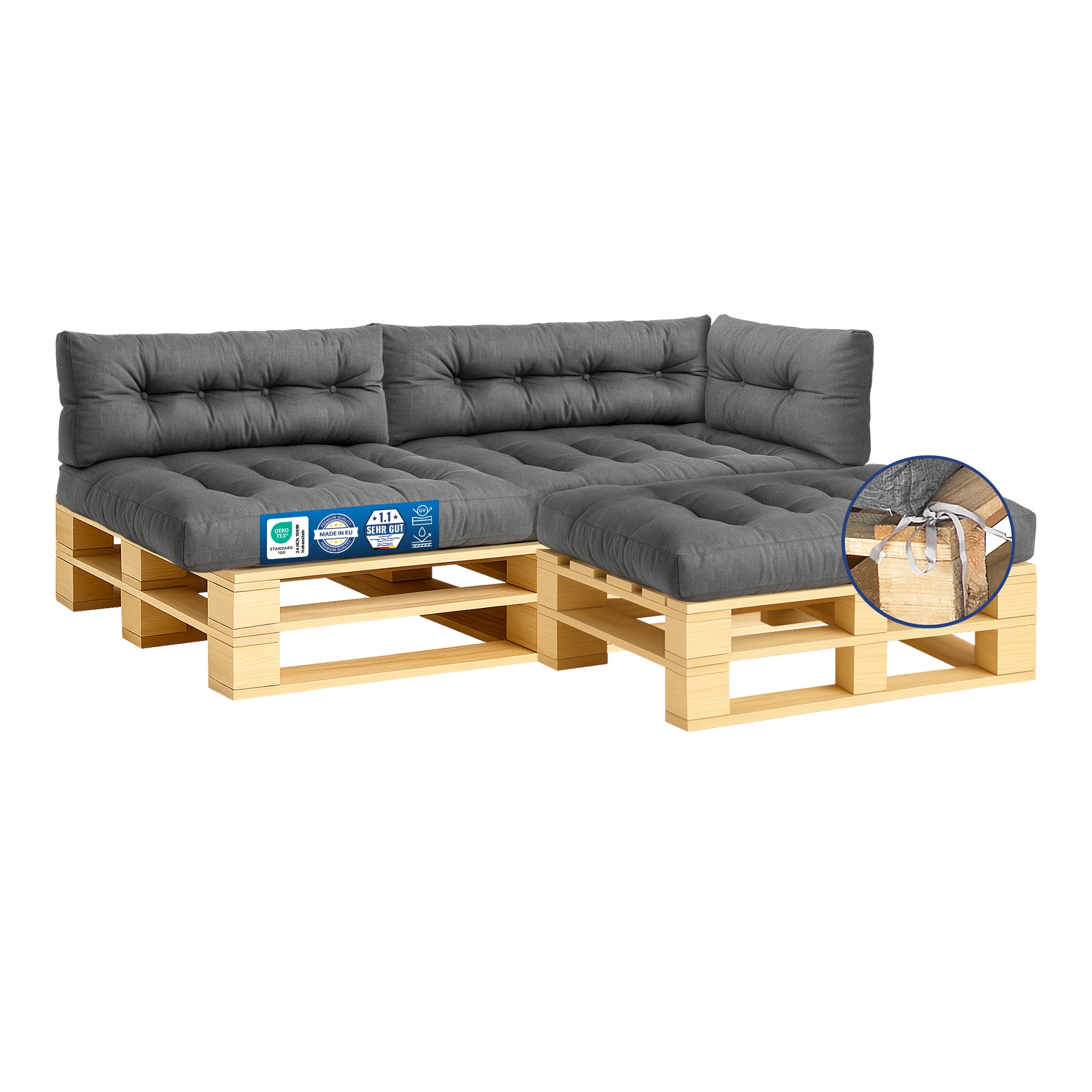 Premium Palettenkissen - Outdoor & Indoor Sitzkissen