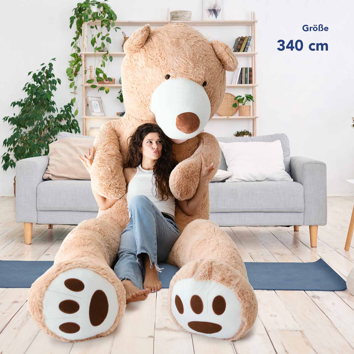 Gigantischer Plüschteddybär - Riesiger Kuschelweiches Stofftier - KomfortKissen.de