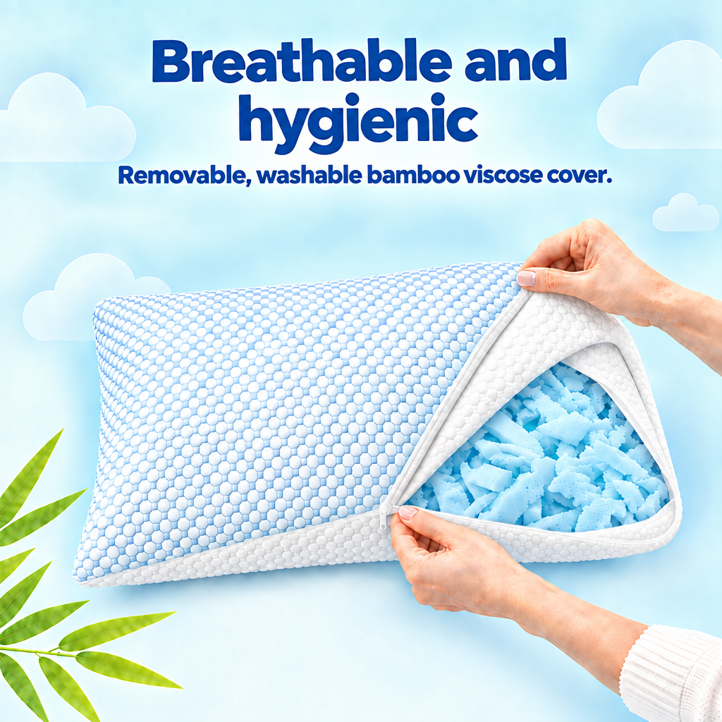 Breathable and hygienic - removable, washable bamboo viscose cover