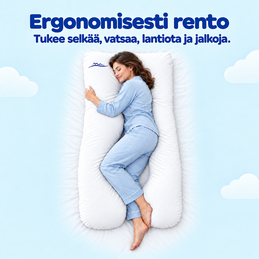 Ergonomisesti rento – tukee selkää, vatsaa, lantiota ja jalkoja – Weiß Blume Rosa Wolken Schwarz Hawaii Aroma Flamingo Beige Hellblau Khaki Walnuss Pfirsich Himmelblau Braun Dunkelgrau Grün