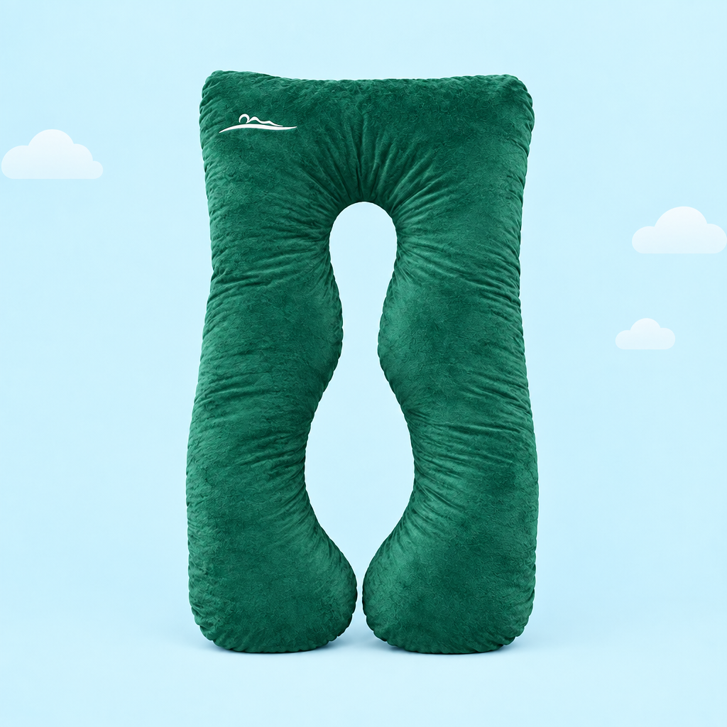 KomfortKissen Premium – ergonomisches U-förmiges Körperkissen 150x100 cm – Grün (Green)