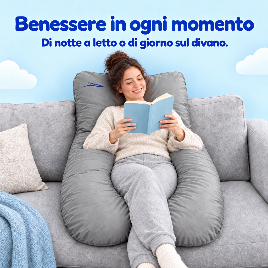 Benessere in ogni momento – di notte a letto o di giorno sul divano – Grau (Grey)