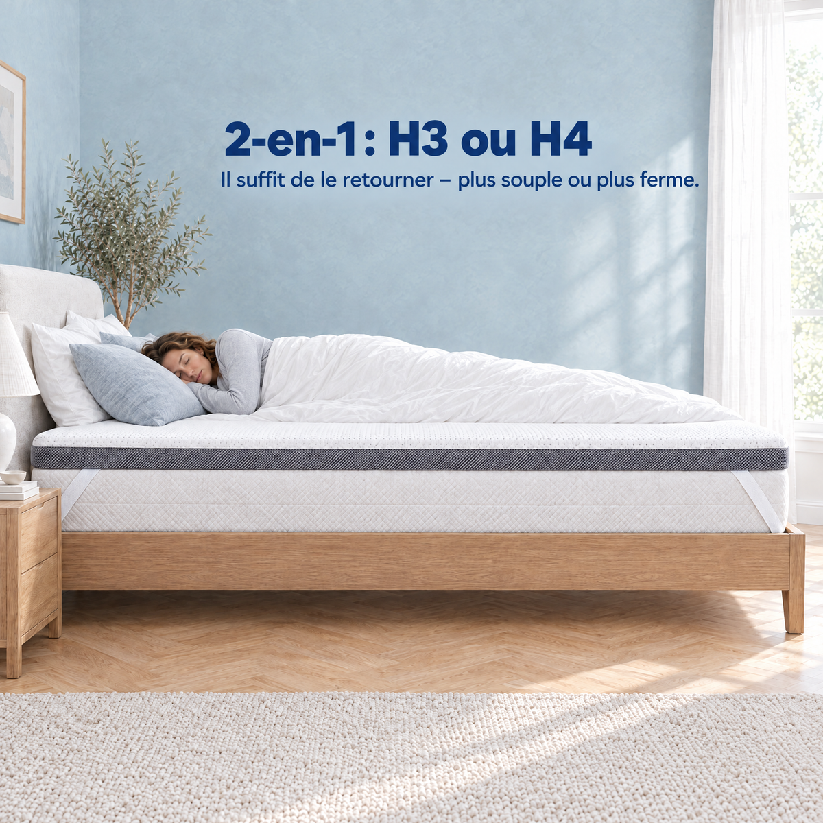 Surmatelas Komfort 2-en-1 – fermeté H3 ou H4
