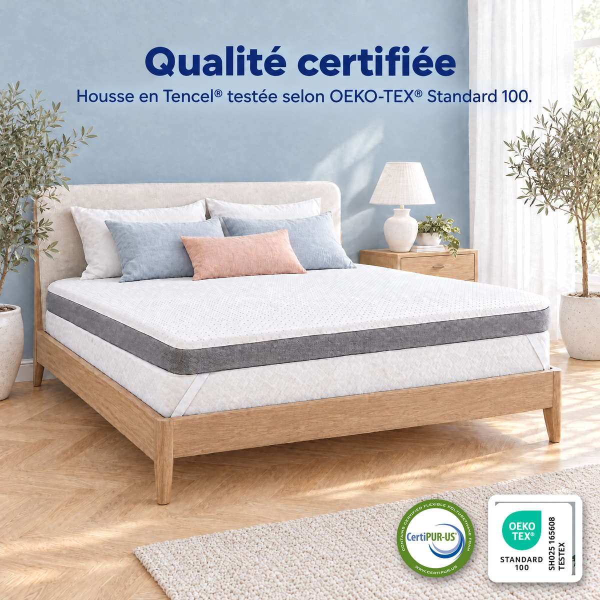 Surmatelas Komfort 2-en-1 – qualité certifiée