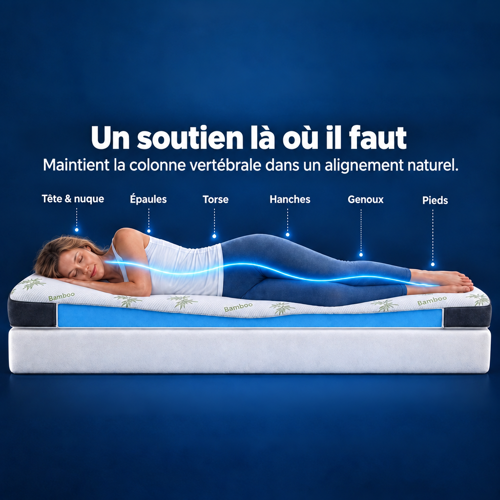 Surmatelas Premium Komfort – soutien ergonomique